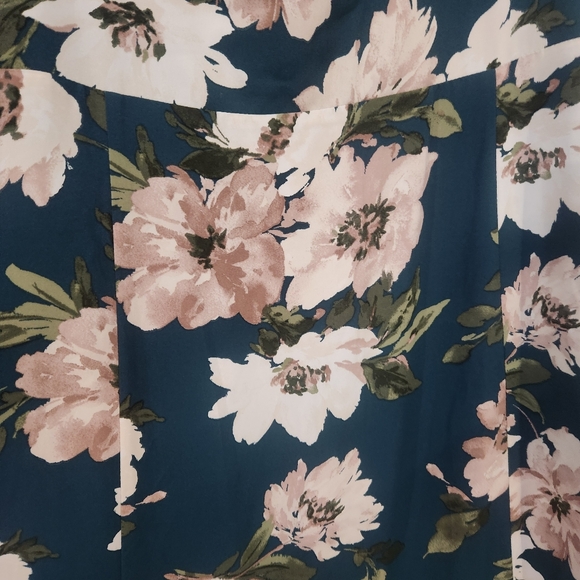 Abercrombie & Fitch Floral Maxi Dress - Teal and Cream - Picture 4 of 15